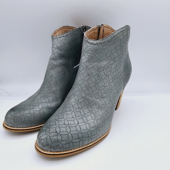 Fossil Leather Ankle Boots Blue-ish Teal - Picture 6 of 15